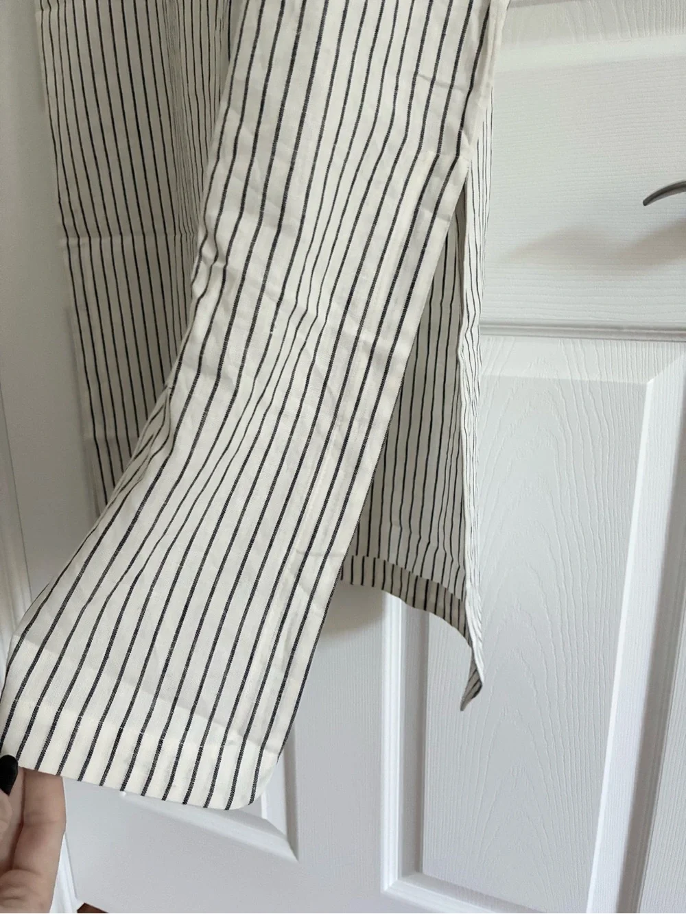 Calia Swim Coverup Dress Yucatan Stripe Ivory Linen Blend Button Down NWT Medium - Picture 8 of 15